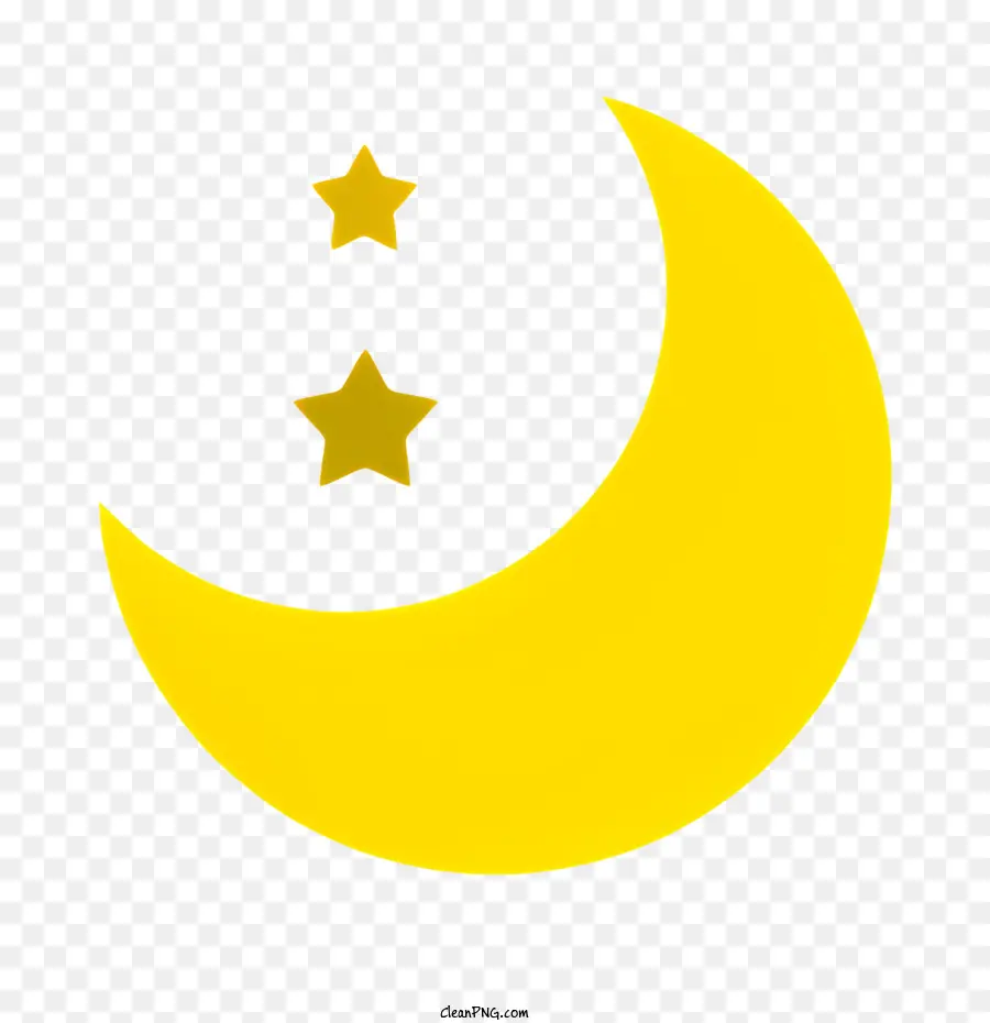 Lune Jaune，étoile D'or PNG
