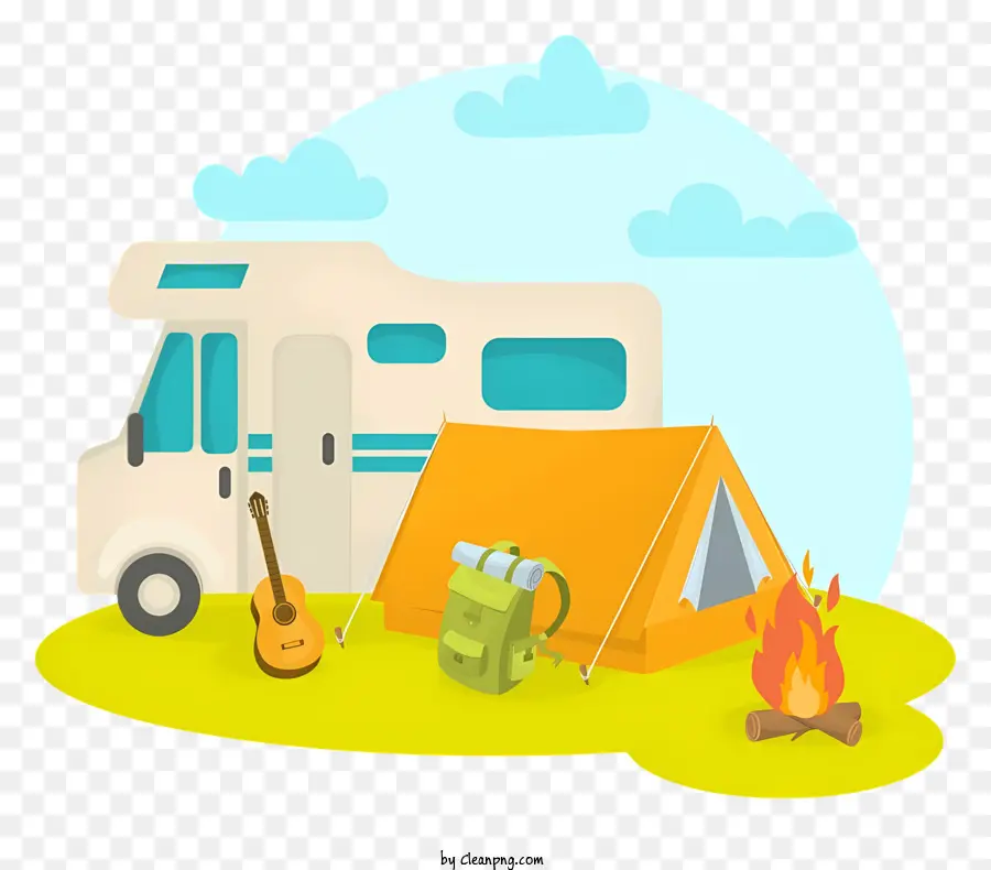 Camping Car，Champ PNG