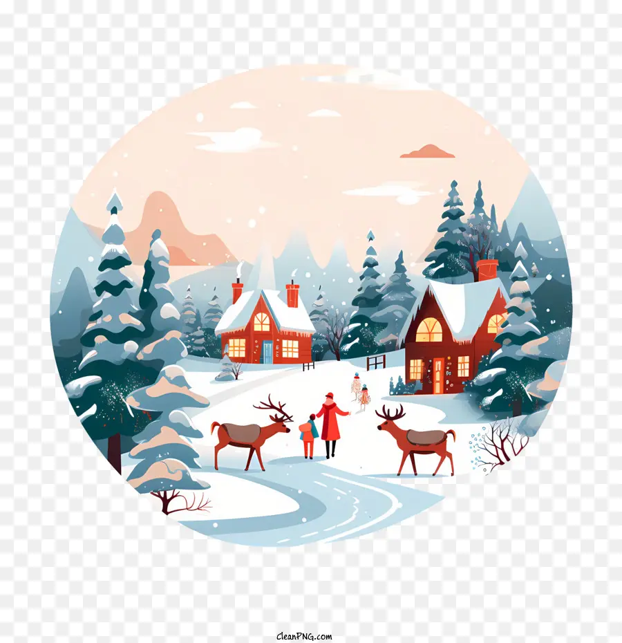 Joyeux Noël，Village D'hiver PNG