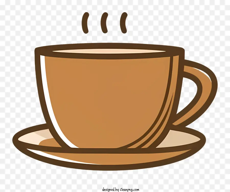 Thé Chaud，Tasse à Café Marron PNG