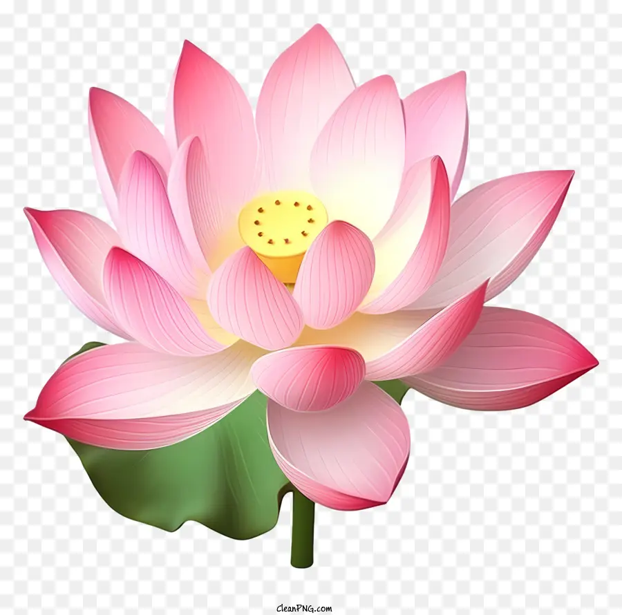 Fleur De Lotus Rose，Pétales Transparentes Minces PNG