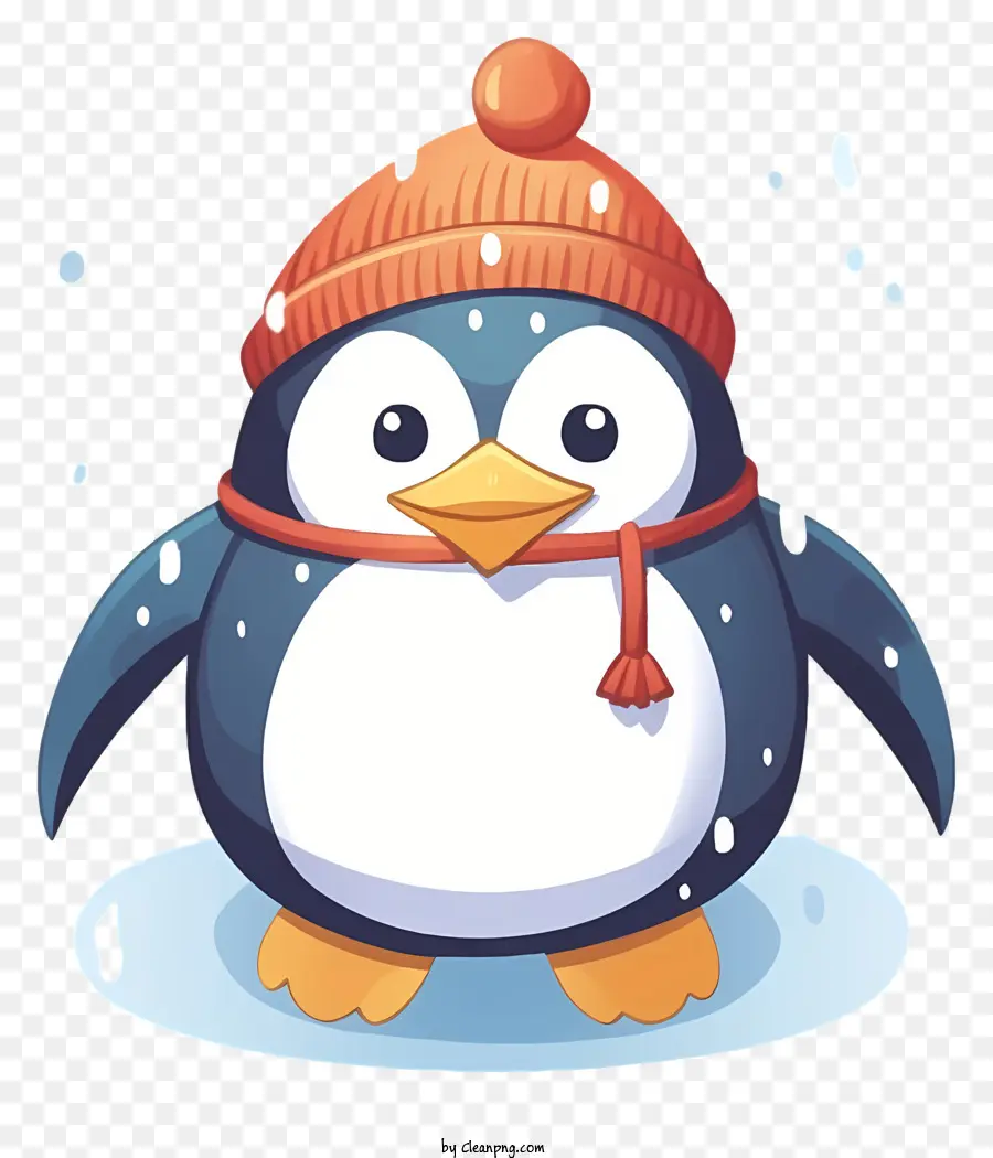 Pingouin，Chapeau De Bonnet Rouge PNG
