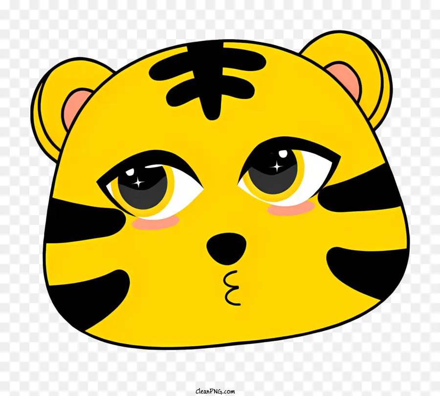 Tigre Jaune，Visage De Tigre PNG