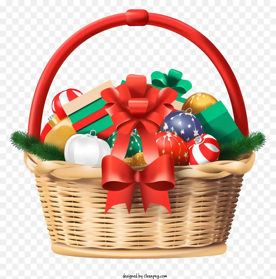 Paniers De Noël，Panier Cadeau PNG