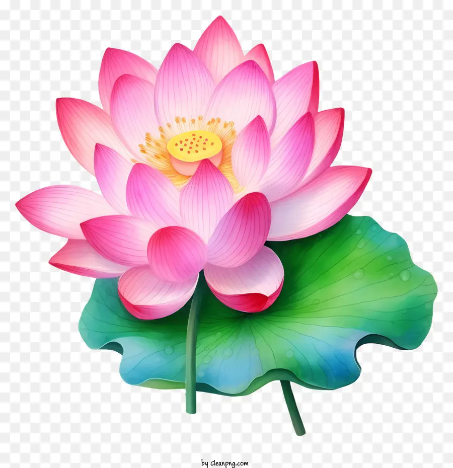 Fleur De Lotus Rose，Lotus Flottant PNG
