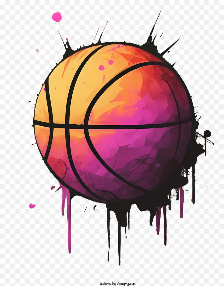 De Basket Ball，Peinture à L'aquarelle PNG