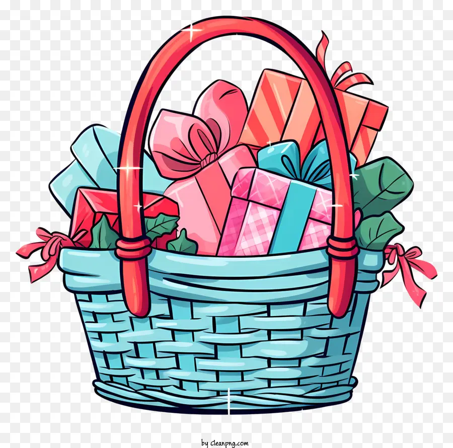 Panier Cadeau De Noël，Panier Cadeau PNG