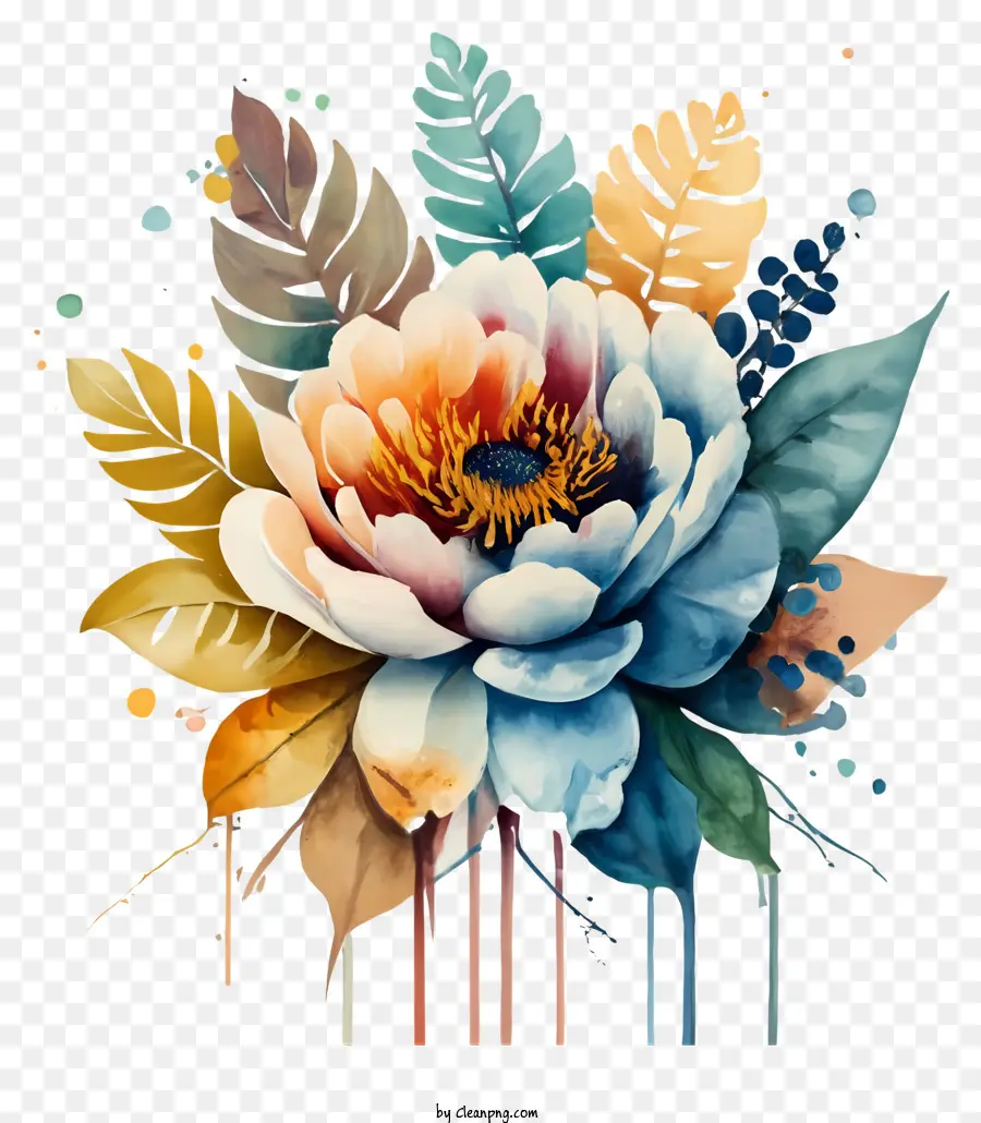 Arrangement Floral，Fleurs Colorées PNG