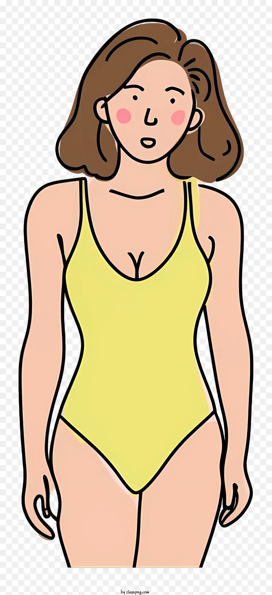 Bikini Jaune，Femme En Maillot De Bain PNG