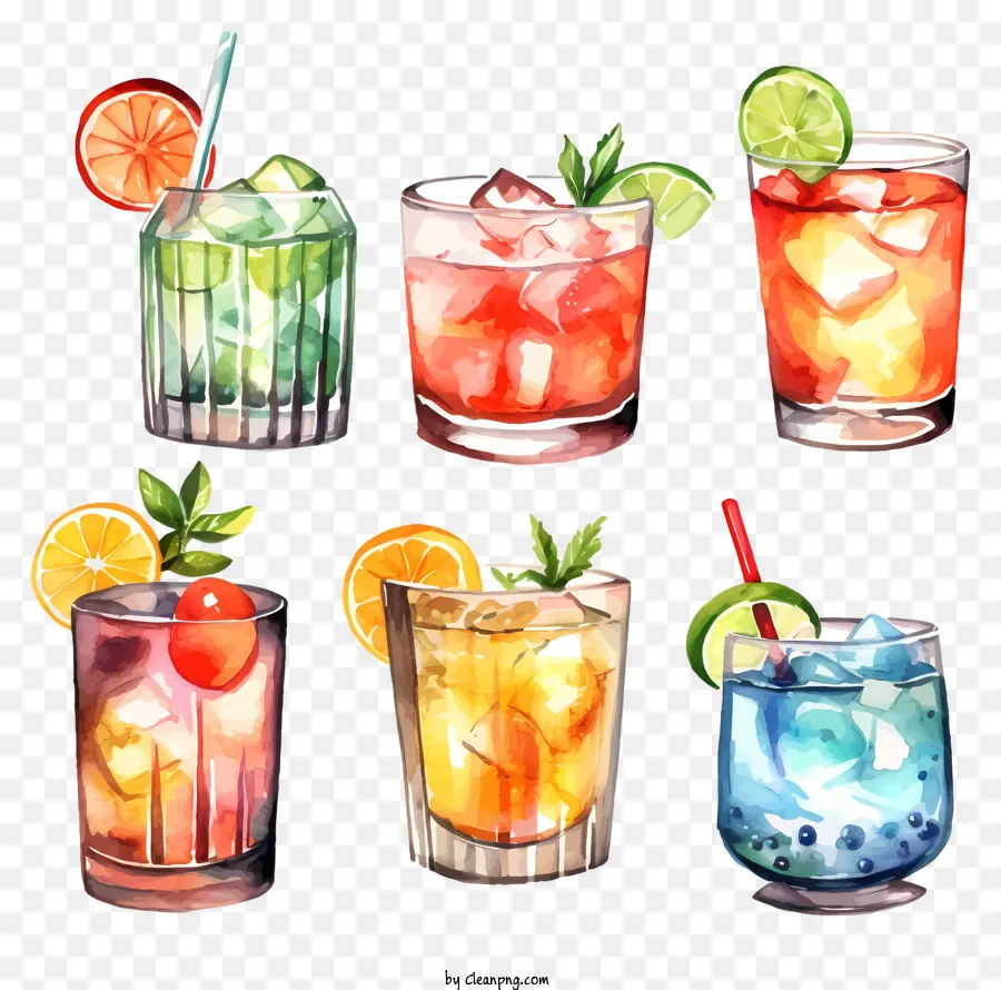 Cocktails，Les Boissons Alcoolisées PNG