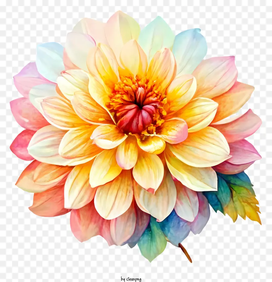 Fleur Exotique，Fleur Jaune Et Rose PNG