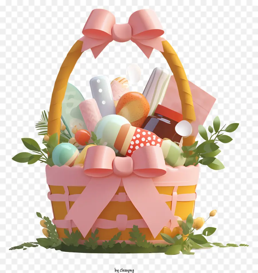 Panier Cadeau，Panier De Bonbons PNG