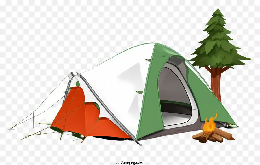 Camping，Tente Colorée PNG