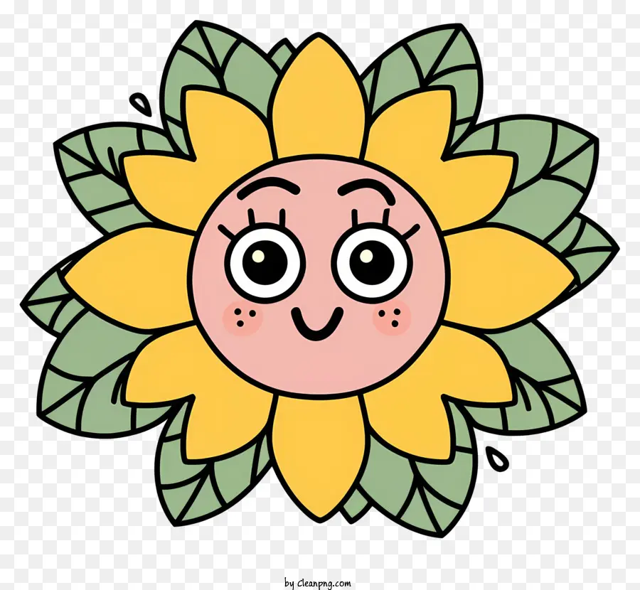 Dessin Animé De Tournesol，Le Sourire De Tournesol PNG