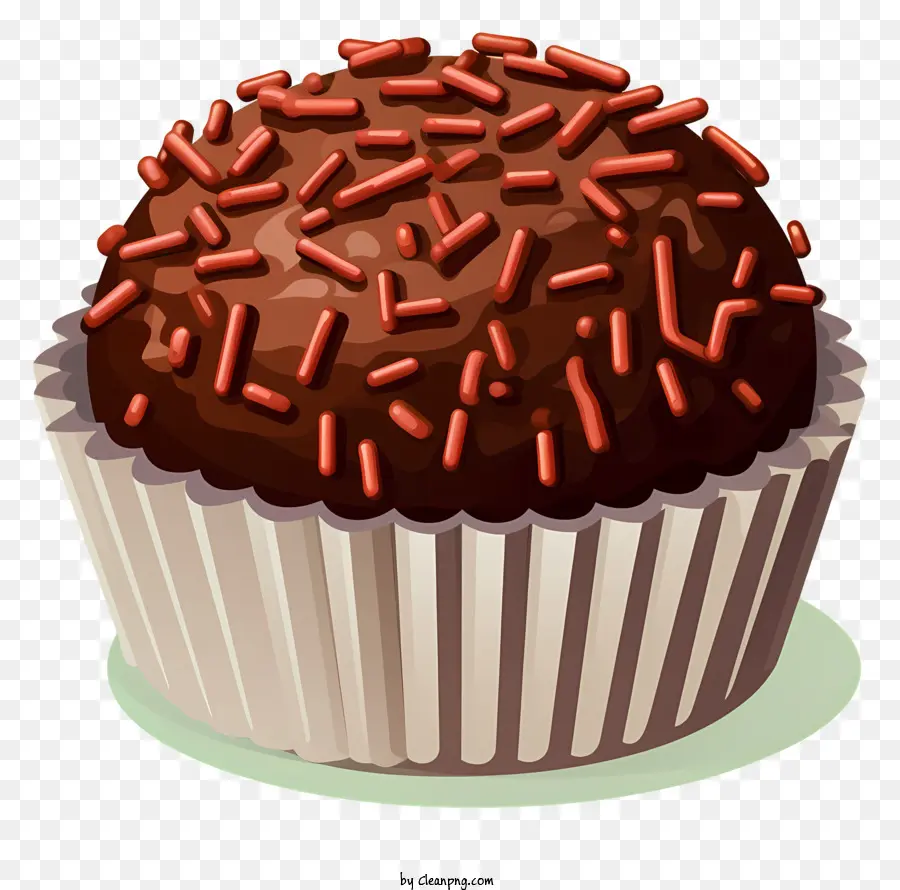 Chocolat Muffin，Paillettes Rouges PNG