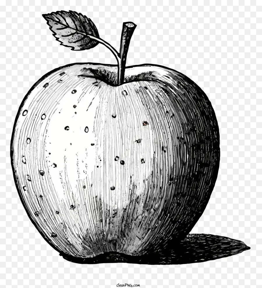 Dessin De Pomme Noir Et Blanc，Pomme PNG