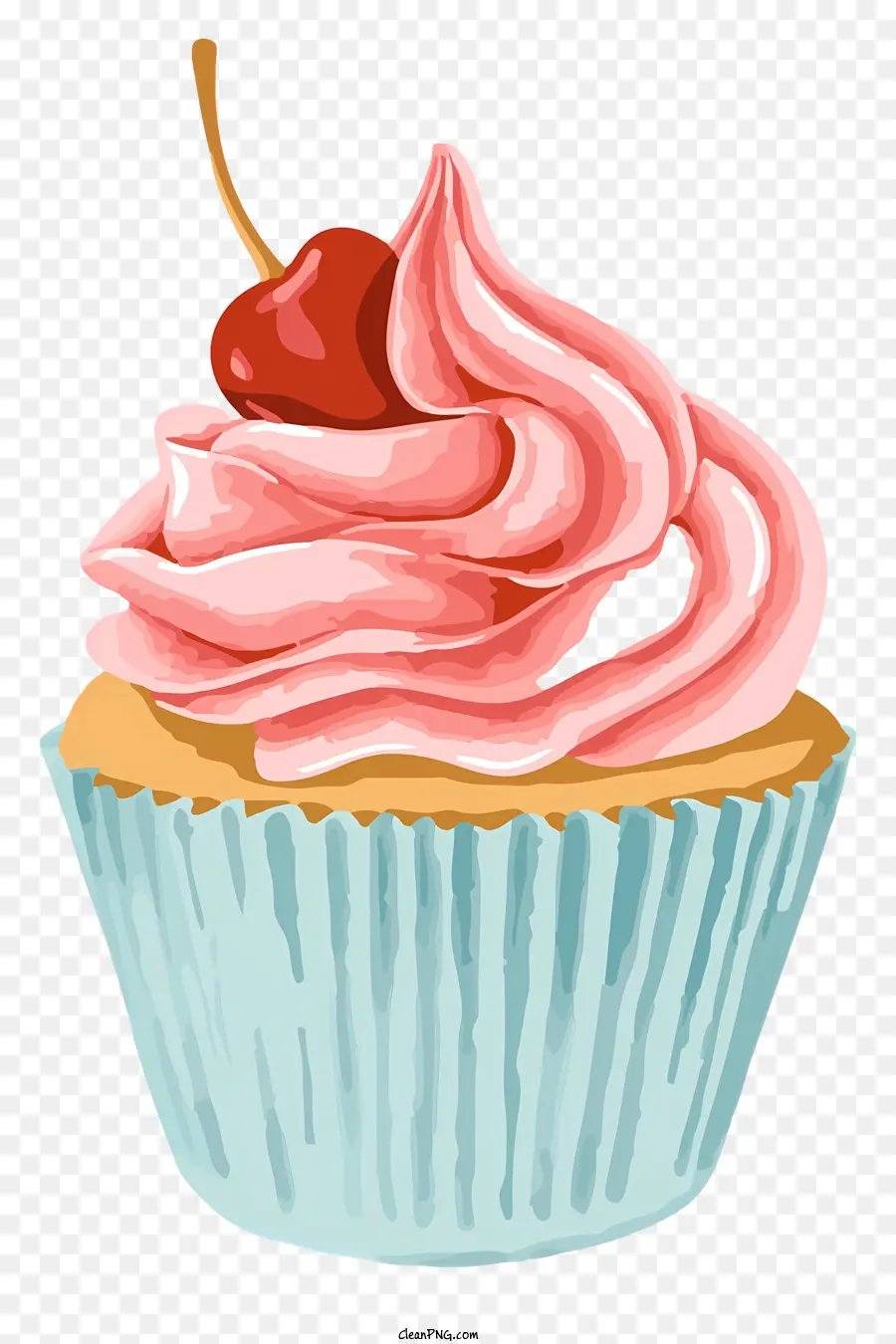 Rose Cupcake，De La Crème Fouettée PNG