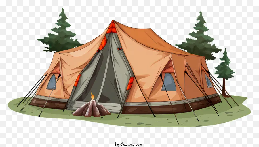 Camping，Tente Décorée PNG