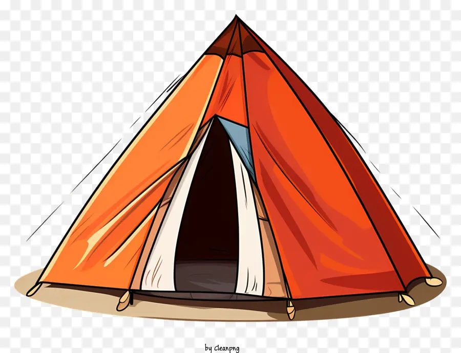 Tente Orange，Tente De Toile PNG