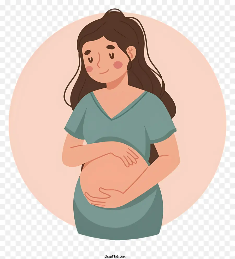 Femme Enceinte，Ventre Saillant PNG