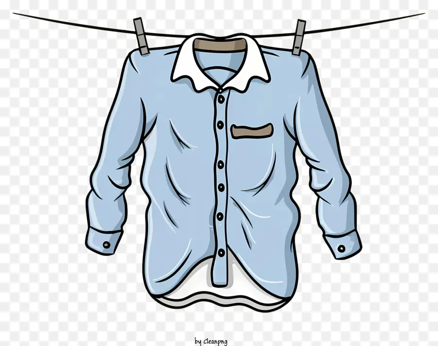 Chemise Bleue，Chemise PNG