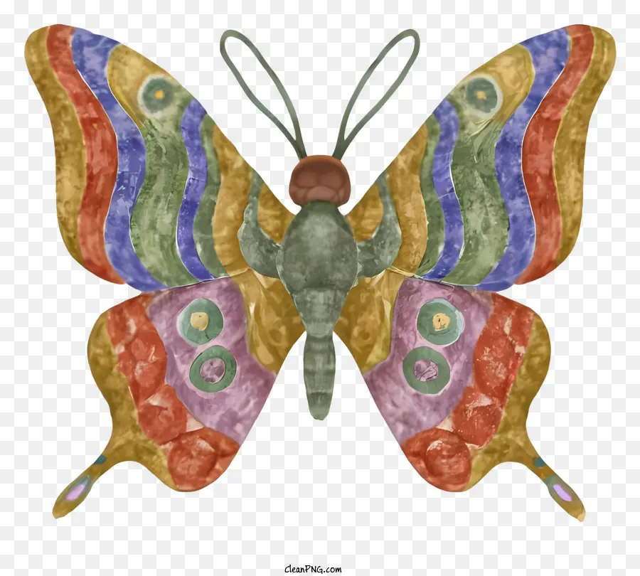 Papillons Colorés，Représentation Numérique PNG