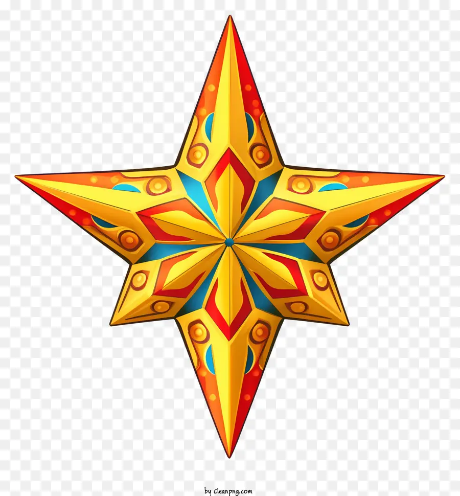 étoile Or Stylisée，Des Formes Géométriques PNG