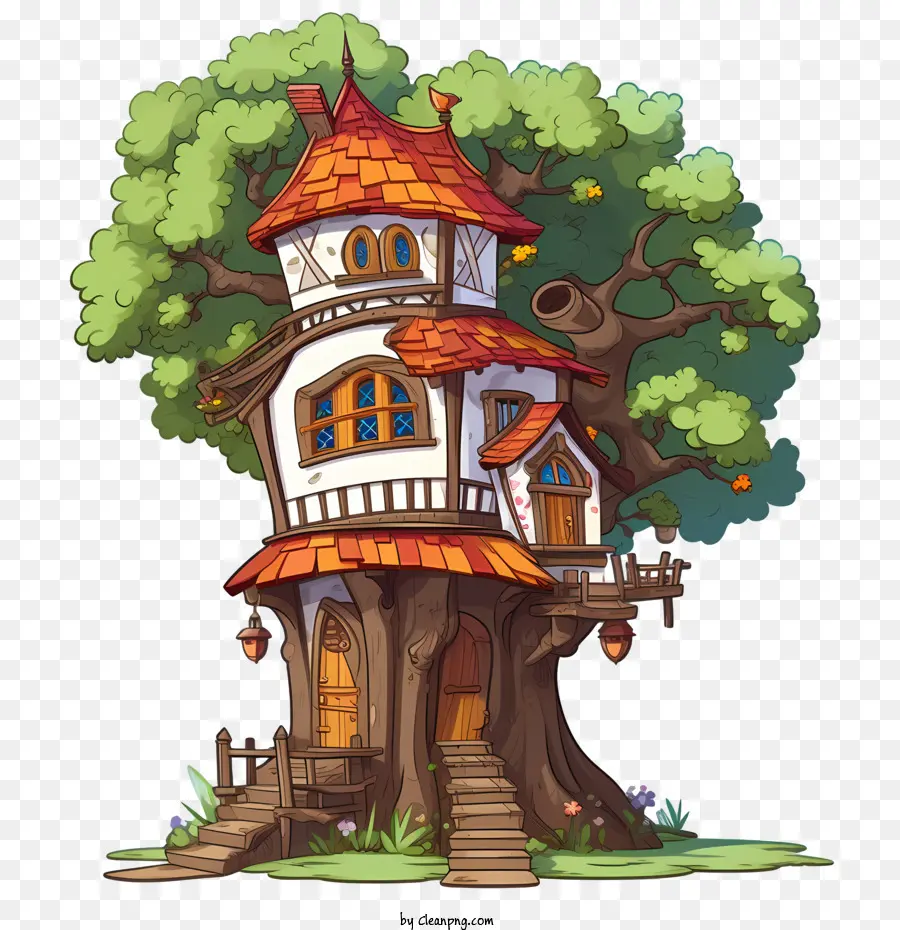 La Maison De L'arbre，Dessin Animé PNG