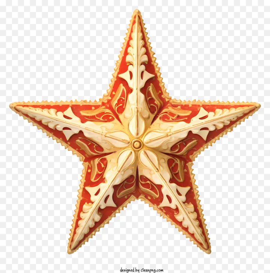 L'Étoile Rouge De La Décoration，Ornement De L'étoile En Métal PNG
