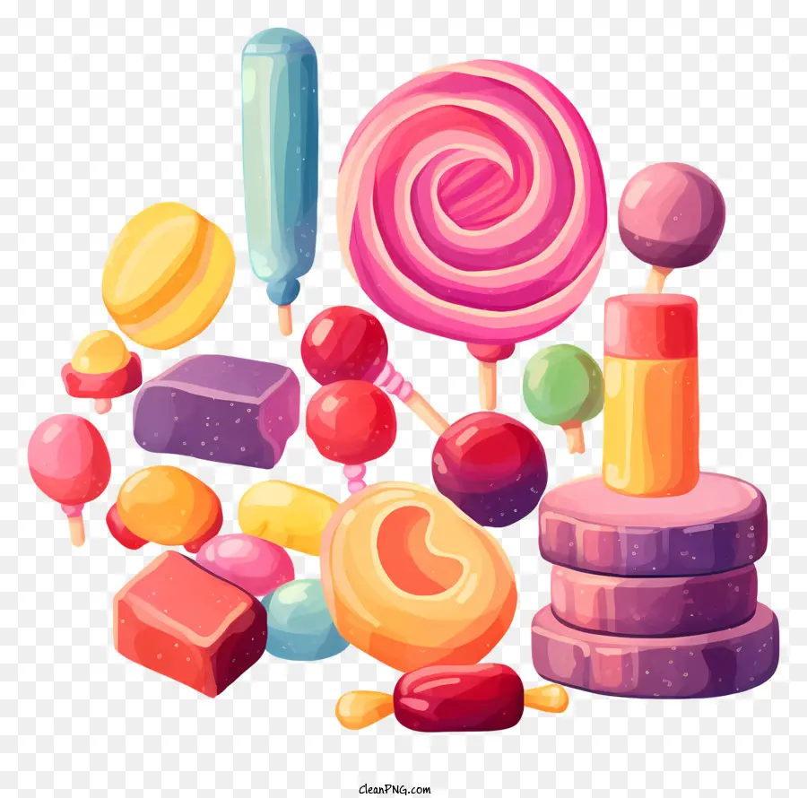 Mots Clés Candy，Les Couleurs PNG