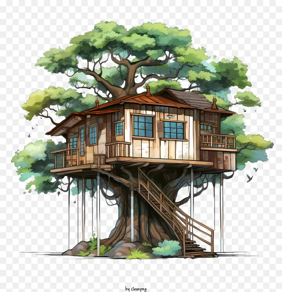 Cabane Dans Les Arbres，Arbre PNG