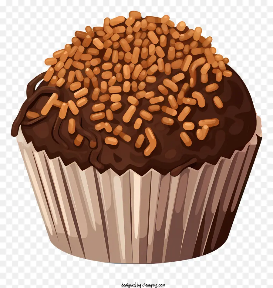 Cupcake Chocolat，Pépites De Chocolat PNG