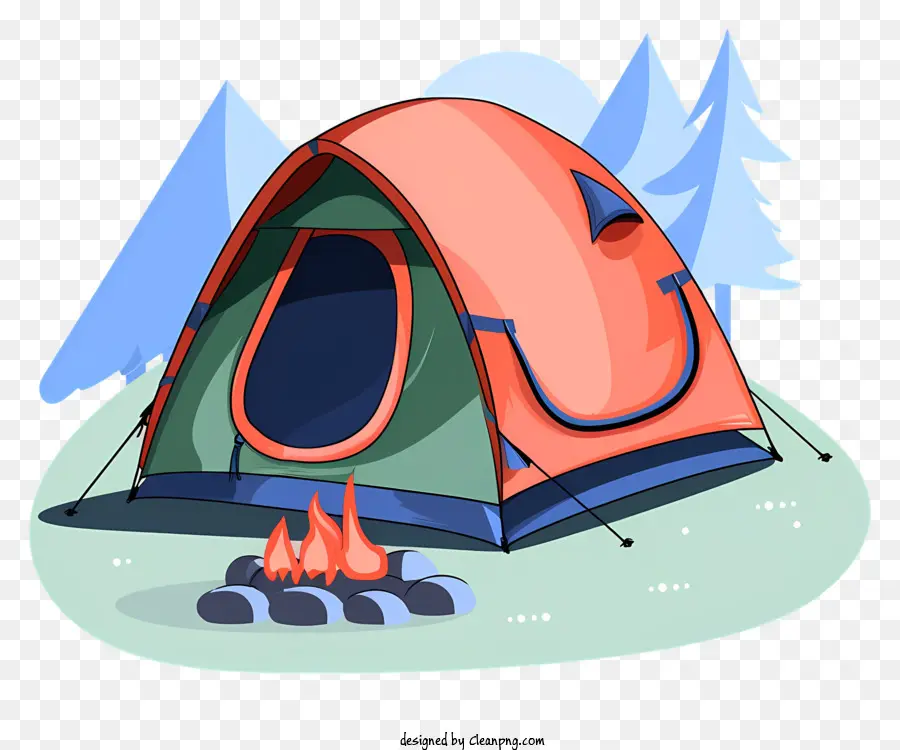 Tente De Camping，Fosse De Feu PNG