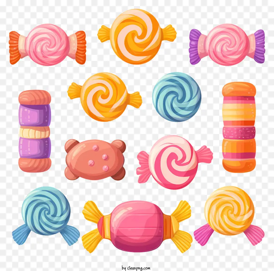 Sucettes，Bonbons Colorés PNG