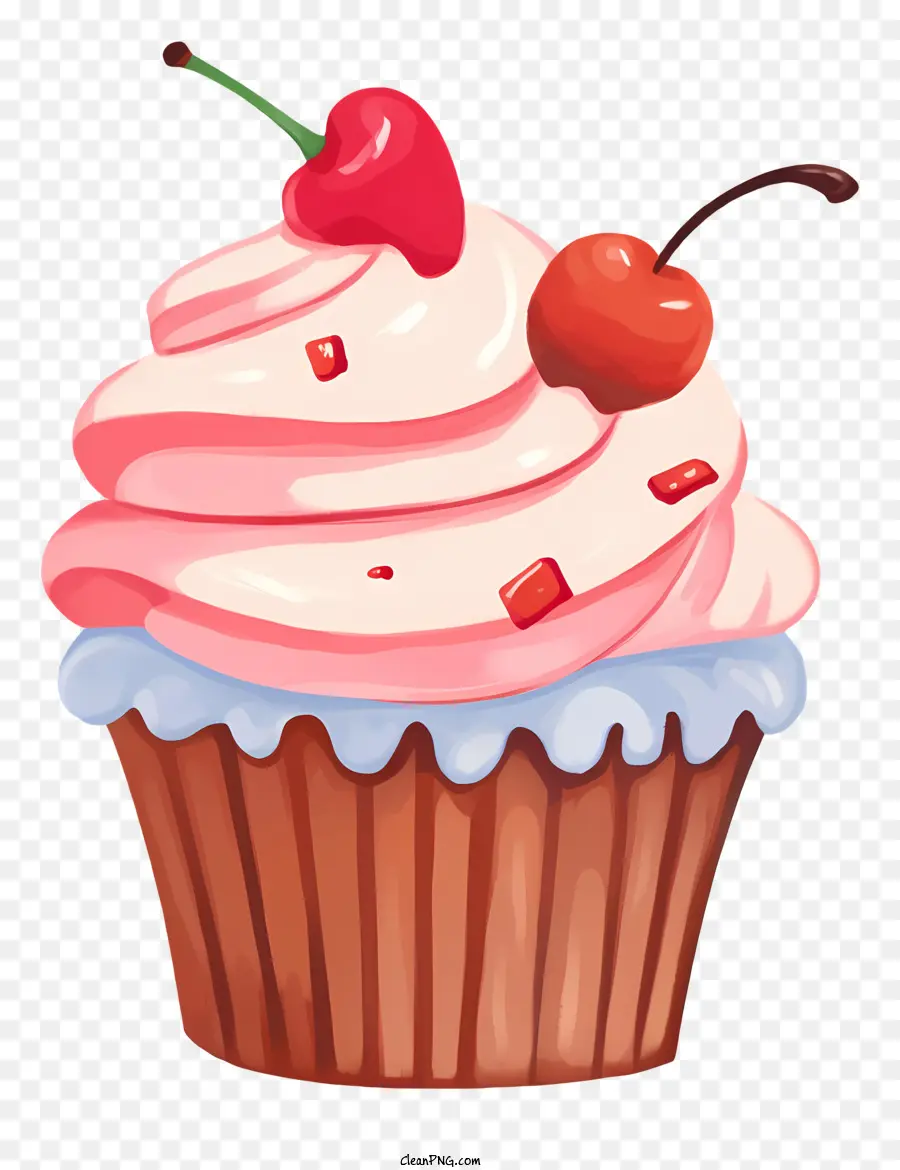 Petit Gâteau，Cupcake Aux Cerises PNG