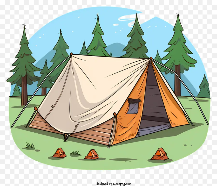 Tente De Camping，Tente Colorée PNG