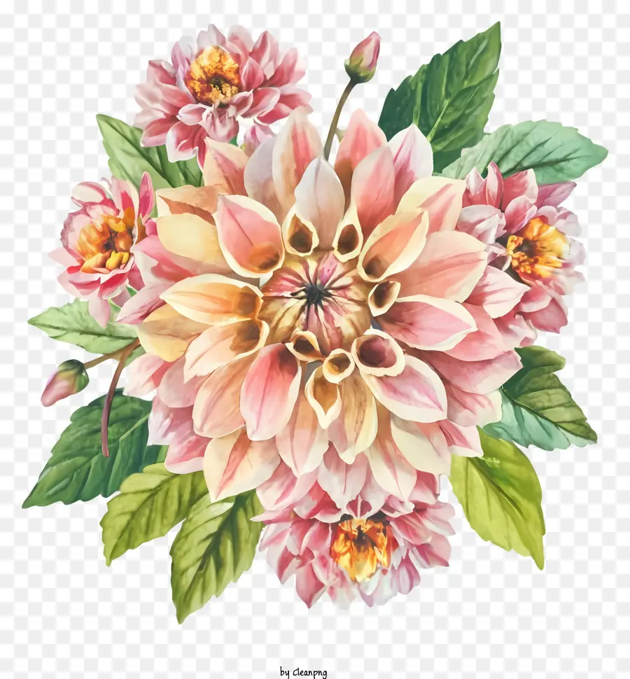 Fleurs Dahl，Bouquet PNG