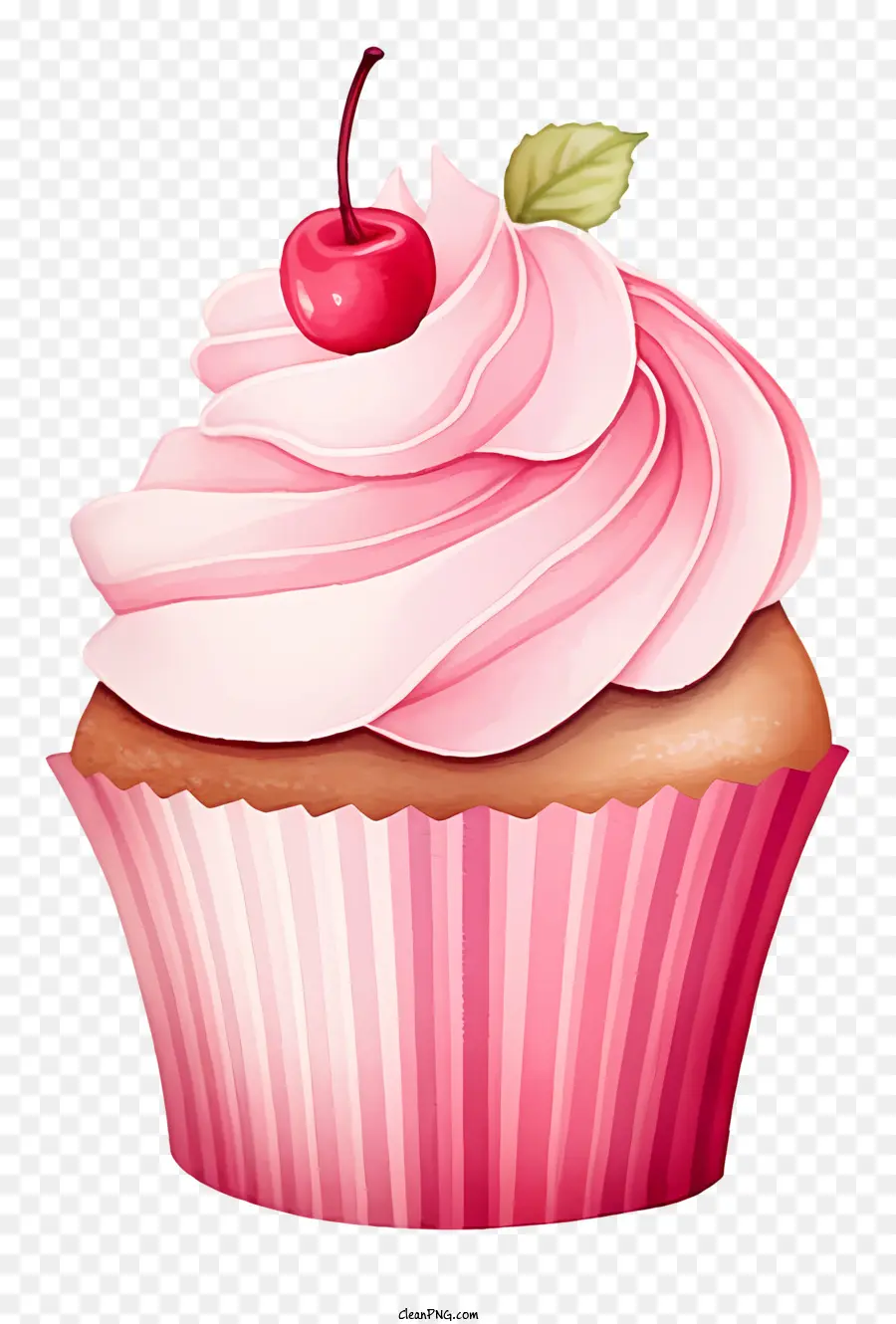 Petit Gâteau Rose，Cupcake Aux Fraises PNG