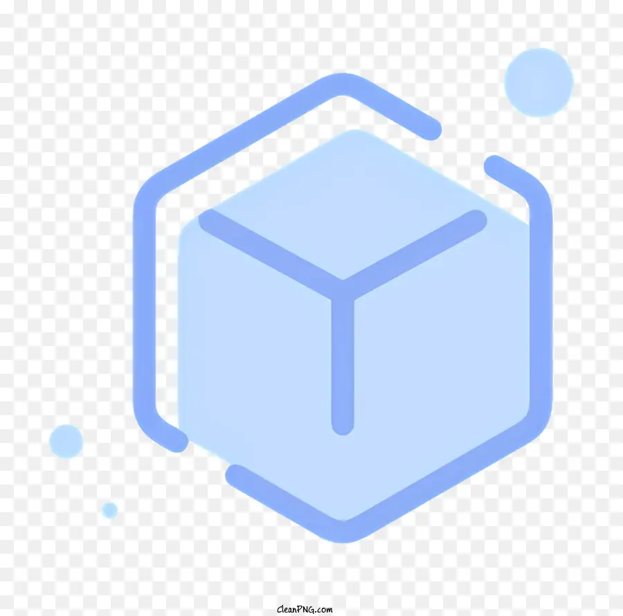 Cube Transparent，Cube Bleu PNG