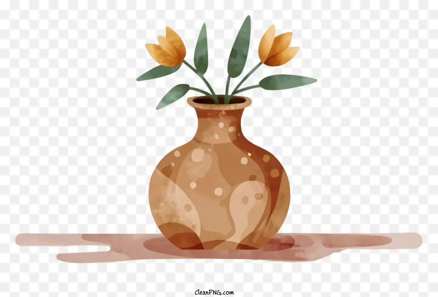 Orange Tulipes，Vase PNG