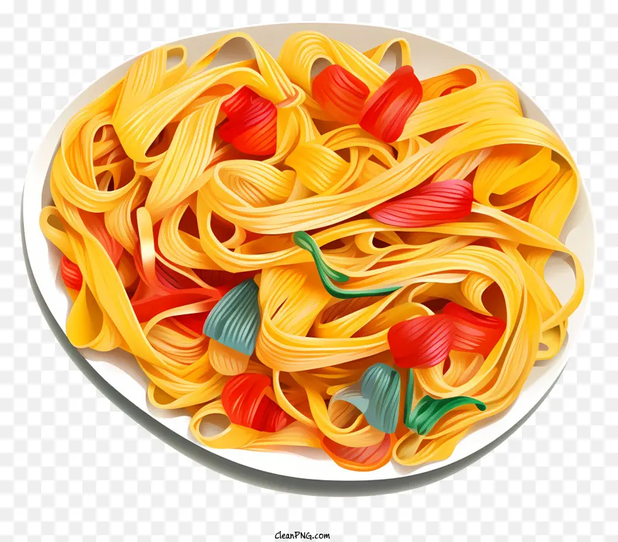 Spaghettis，Assiette De Spaghetti PNG