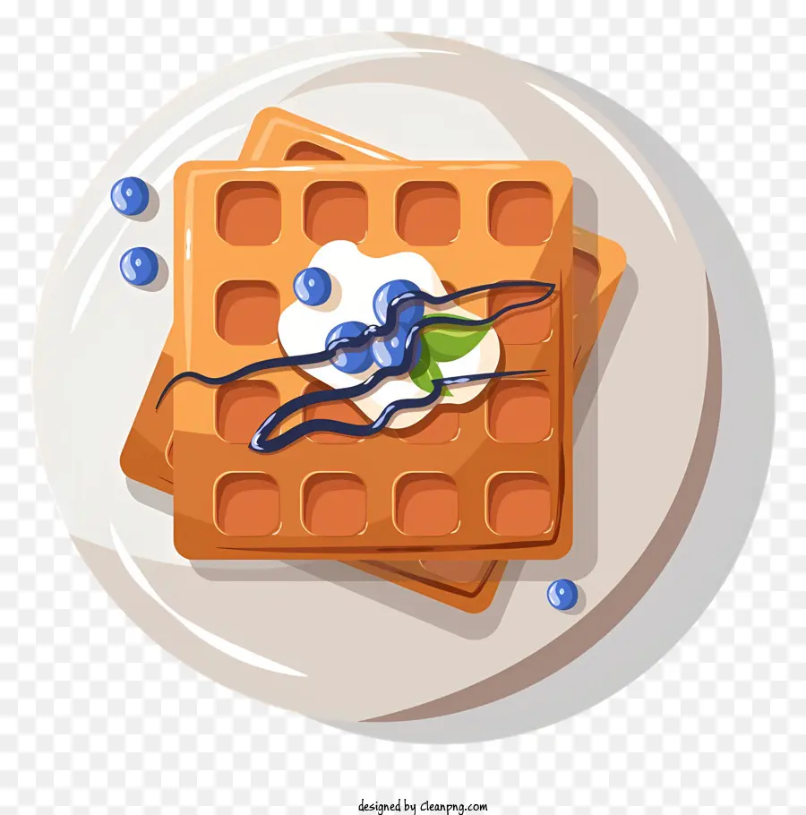 Gaufre Aux Bleuets，Gaufres PNG