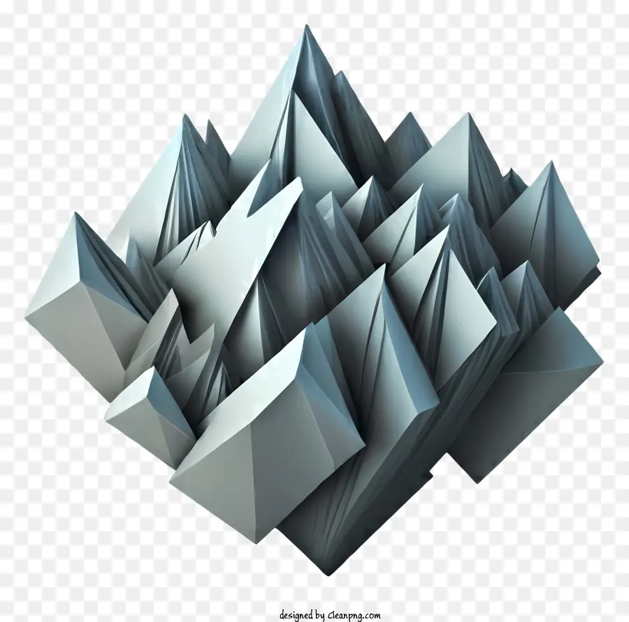 Scène De Montagne Abstraite，Paper Metallic Paper Art PNG