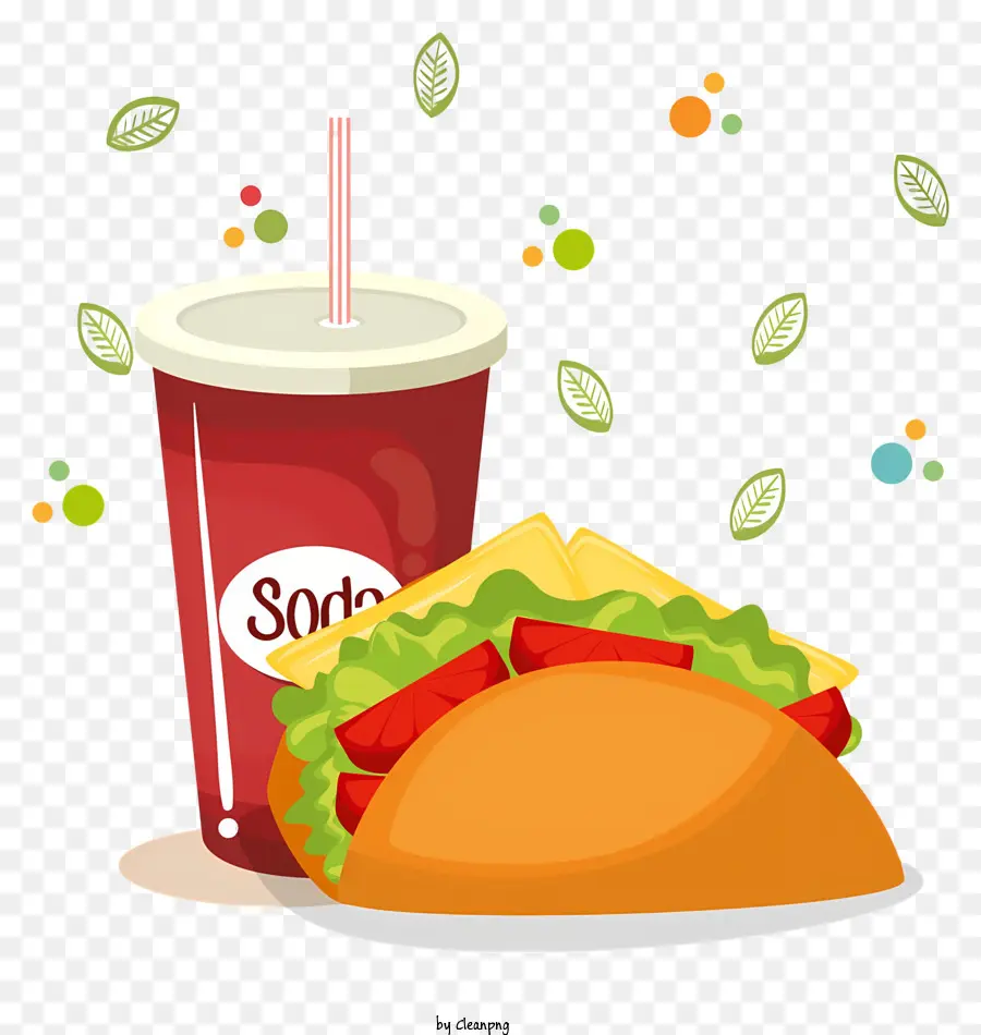 Hamburger，Sandwich Et Soda PNG