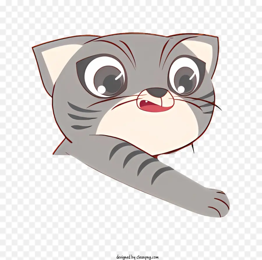 Gris Chat，Chat Souriant PNG