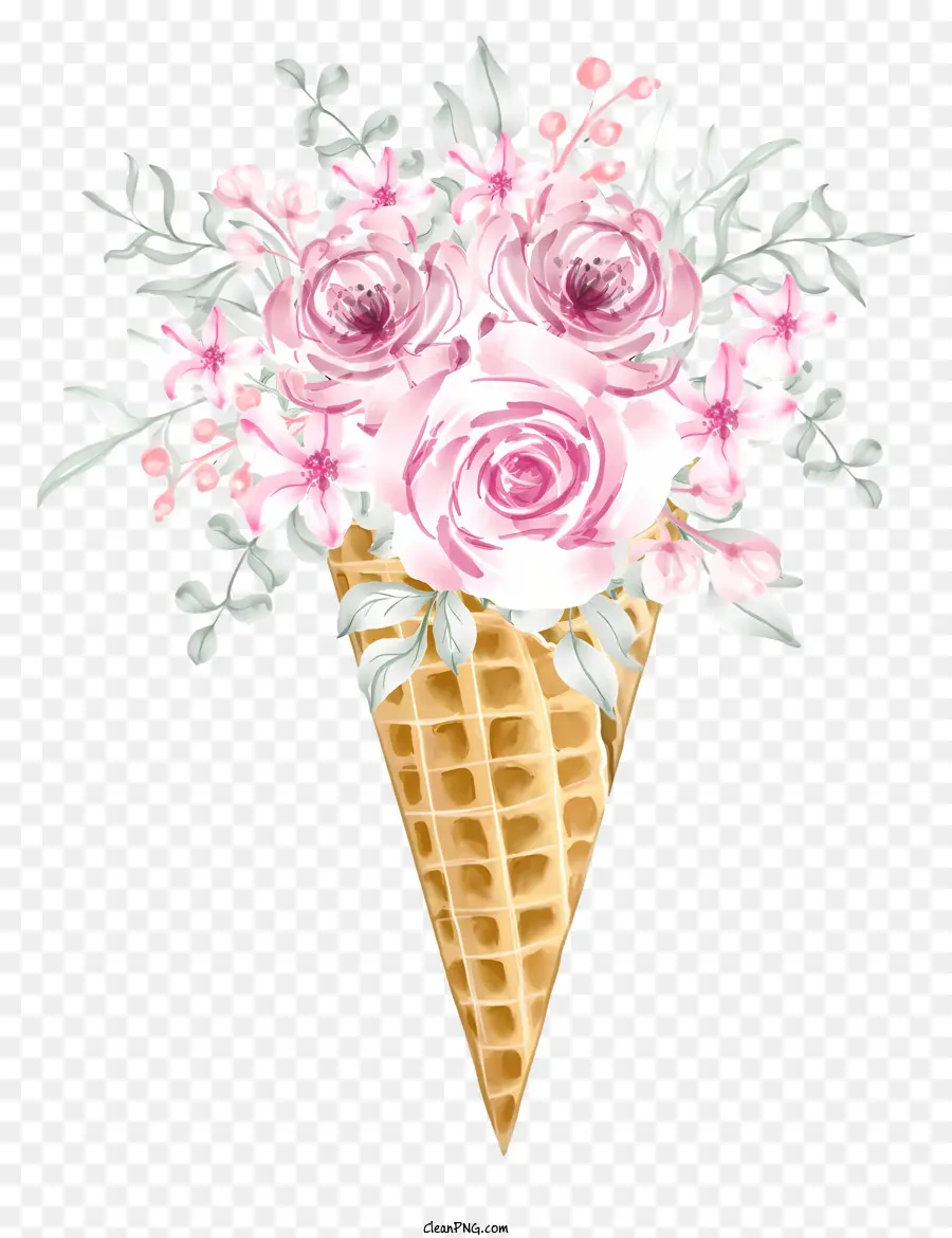 Cono，Roses Roses Et Blanches PNG