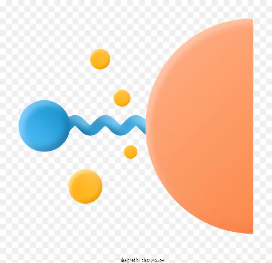 Planète，Formes Orange Et Bleues PNG