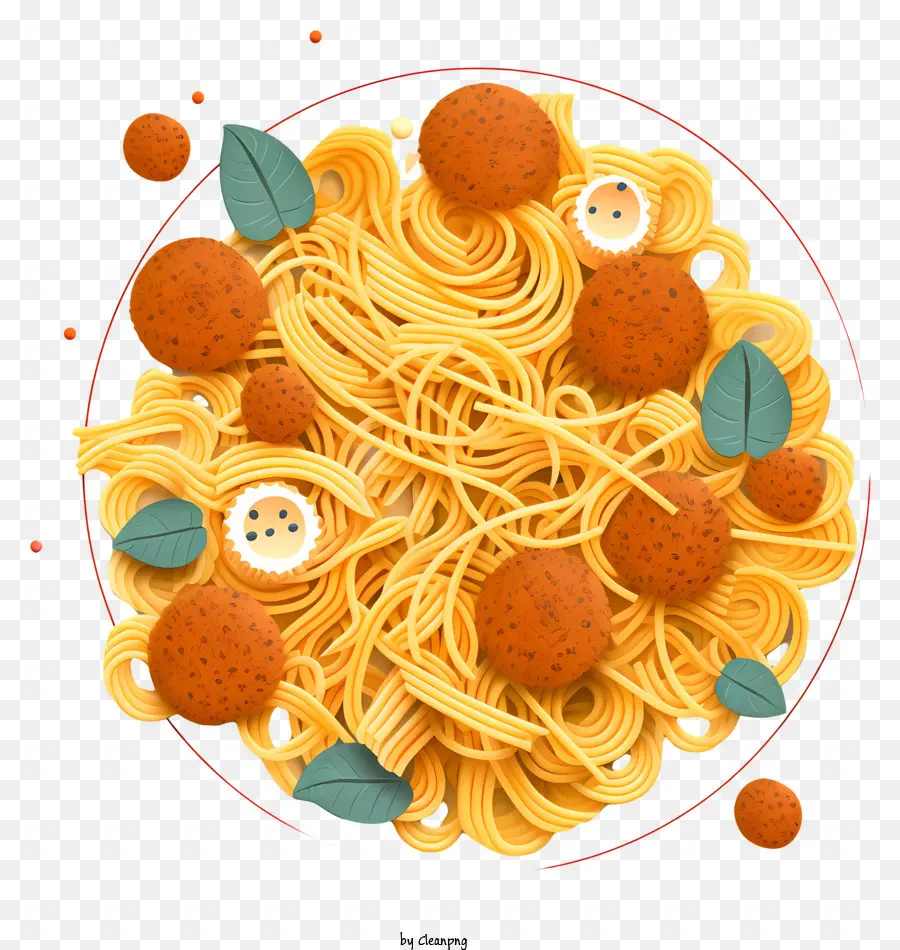 Spaghetti，Boulettes De Fromage De PNG
