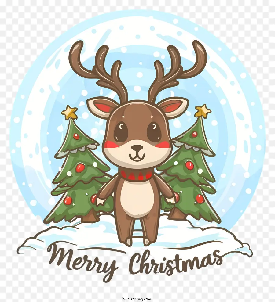 Cerf Mignon，Renne De Noël PNG