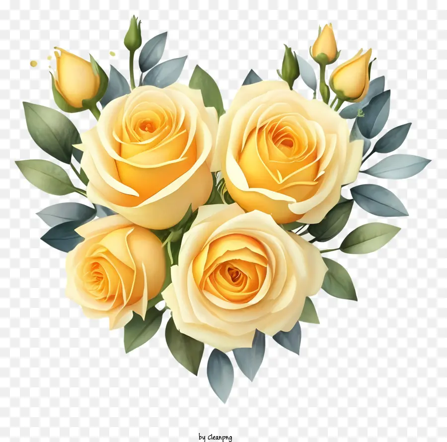 Bouquet，Des Roses Jaunes PNG